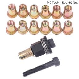 M6 M8 Rivet Nut Guns Manual Riveter Stainless Steel Column Hexagon Nuts AM6SS AM8SS DIY Drill Rivet Outer Hexagon Pull Rod