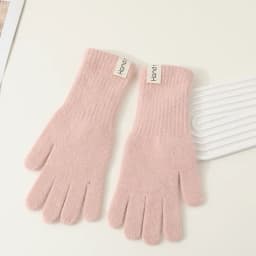 27CM Women Autumn Winter Keep Warm Long Knitted Yarn Gloves Elasticity Solid Simple Style Multicolor Imitation Rabbit Hair Cute