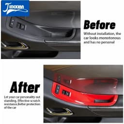 JIDIXIAN Car Window Lift Button Panel Decoration Cover for Chevrolet Camaro 2010 2011 2012 2013 2014 2015 Interior Accessories