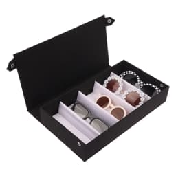 5/18 Grids Flip Eyeglass Display Box Showcase Sunglasses Case Storage Organizer For Women Men