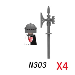 Medieval Infantry Knight Figures Building Blocks England Wars Rose Soldier Castle Military Army Guard Helmet Weapons Bricks Toys