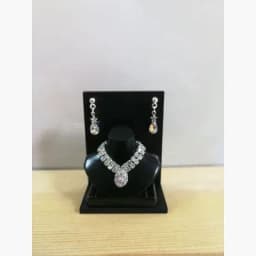 1:6 Doll Mini Jewelry Earring Necklace Set (including Display Rack) Model for Doll Decorative Toys, Doll Gift Accessories