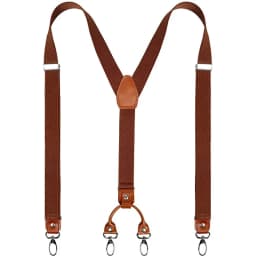 2.5cm 4 Clips Suspenders Clips for Men Y-Back Jeans Hook Buckle Adjustable Pant Braces Straps for Shirt Suit Pants Suspender