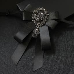 Retro Handmade Ribbon Bow Tie Brooch Rhinestones Crystal Necktie Men's Suit Shirt Collar Pin Luxulry Webbing Jewelry Accessories