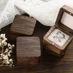 Blank Wood Luxury Jewelry Box Wedding Ring Box Earring Rings Jewelry Organizer Bracelet Package Case Jewelry Anniversary Gift