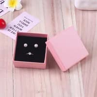 24 Square Jewelry Travel Organizer Gift Box with Black Sponge Eco Friendly Small Favors Ring Storage Box 5x5cm Cardboard Case