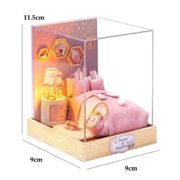 Mini Wooden Doll House DIY Small House Kit 3D Puzzle Making Room Dollhouses Toys Home Bedroom Decorations With Furniture Gifts