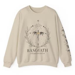 Fourth Wing Sweatshirt Basgiath War College Clothing Violet The Empyrean Series Fourth Wing Book Lover Apparel Women Pullover