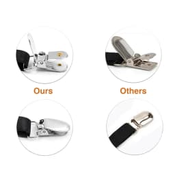 1 Pair Men Shirt Stays Belt with Non-slip Locking Clips Keep Shirt Tucked Leg Thigh Suspender Garters Strap