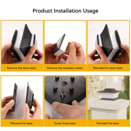 Solar - Powered Outdoor Pillar Lights with Auto On/Off, LED Landscape Lighting for Garden Pathways Fence Patio Posts