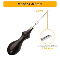 WUTA 1PC Leather Edge Beveler PRO Skiving Craft Work M390 / DC53 Steel Ebony Handle Cutter Edger Creaser Skiver Leather Tools