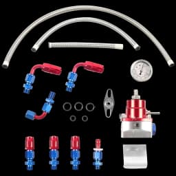 Adjustable FPR AN6 Fitting EFI Fuel Pressure Regulator For 7MGTE MKIII with Hose Line Fittings Oil 100psi Gauge Universal