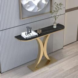 Nordic Light Luxury Console Table for Living Room Furniture Entryway Table Modern Hallway Table Semicircular Entrance Tables