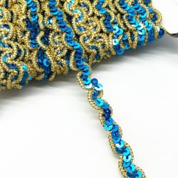 2 yards 10mm Gold Silver S Shaped Curve Wavy Lace Trim Ribbon Stage Performance Party Cosplay Wedding Clothes DIY Accessories