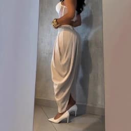 New Women's Pants High Waist Loose Drape Irregular Small Feet Casual Pants Trousers Solid Color