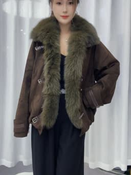 OFTBUY Women's Oversize Goose Down Jacket Big Natural Fur Collar Puffer Coat Fashion Windproof Outerwear with Fur for Female