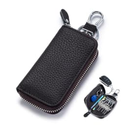 Key Case Multifunctional Zipper Men's Household Key Case Universal Car Keybag Women Leather Organizer Keychain Wallet 10 Color