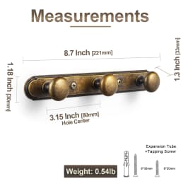 Goo-Ki Hangers Hook Zinc Alloy Wall Hook Bronze Cloth Coat Bag Hat Hanging Hooks Bathroom Kitchen Anitque Racks with Screws