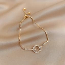 Korean Simple 925 Sterling Silver Round Circle Crystal Chain Bracelet For Women Homme Wedding Party Jewelry Gift Real Money