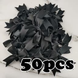 (50pcs) 1 inch Fresh Pink Ribbon Bows Polyester Satin Bow Flower DIY Craft Decoration