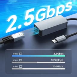 2500Mbps USB 3.0 Type-C To RJ45 Network Card 2.5G Adapter Gigabit Ethernet Converter Lan Hub For PC Laptop For Windows 8.1/10/11