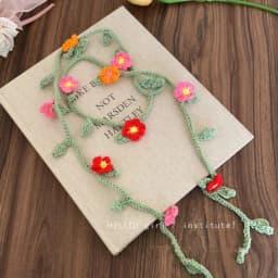 Cool Wool Knitted Scarf Handmade Crocheted Korean Style Rose Flower Shawl Harajuku Style Ribbon Knit Headband Ladies