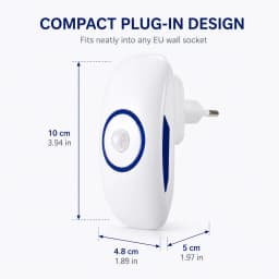 Melery Smart Night Light PIR Motion Sensor Control Cold White Body Induction Mini Lamp Plug-In for Bedroom Living Room Stair