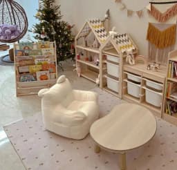 Children's Lazy Sofa Chair - Soft Cotton & Linen Fabric with Removable Washable Cover, Perfect for Reading & Playtime