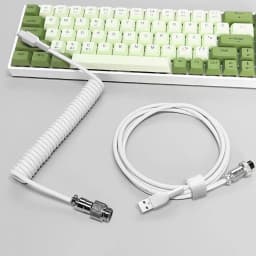 Mechanical Keyboard Coiled Cable Type-C USB Port Aviator Coiling Cable for Gaming and Desktop Computers Aviation Connector Cord