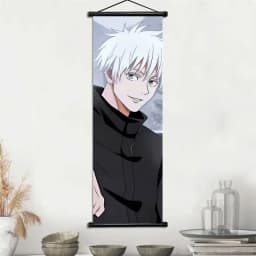 Jujutsu Kaisen Gojo Satoru & Geto Suguru Anime Art Fabric Wall Hanging Scroll Home Decor