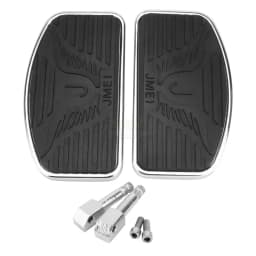 Black Motorcycle Adjustable Rear Passenger Front Footrest Rider Driver Foot Rest Pegs Floorboards Universal