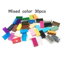 30pcs Bulk Blocks Building Bricks Thick 2X4 Educational Assemblage Construction Toy for Children Size Compatible With Brand 3001