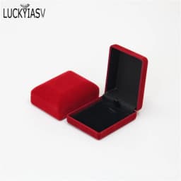 Wholesale Pendant Necklace Chain Storage Package Gift Box Soft Black/Blue/Red Velvet Casket Long Earrings Jewelry Organizer Box