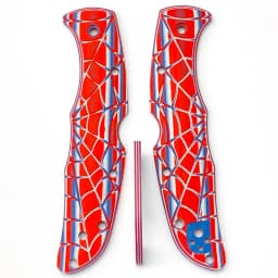 1pair G10 Blade Handle Grips for Spider Endua 4 C10 Folding Knife Patch Material Spider Web Grips DIY Accessories