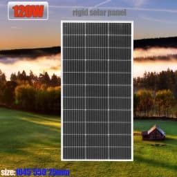 BOGUANG Rigid Solar Panel Glass Solar Cell Power 100W | 120W | 150W Charger for 12V Battery Home Car RV Yachts Golf Carts Etc.