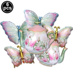 1set Pink Butterfly Balloons 32inch Number Balloon Set Happy Birthday Butterfly Foil Balloon Baby Shower Birthday Party Decors