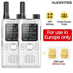 Baofeng ALERVITES AT1 POC Two Way Radio | Lifetime Free Global Service, Freely Create & Manage Teams, 4G/5G Cellular Network