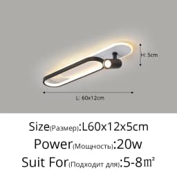 Simple Led Ceiling Lights With Spotlight Modern Bedroom Study Room Black White Gold Ceiling Lamp Home Indoor Decor Lighting Lamp