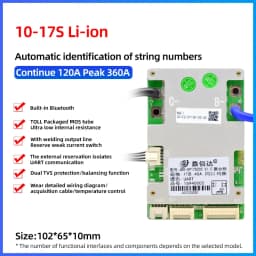 JBD 6S 8S 10S 13S 14S 16S 18S LiFepo4 BMS 24V 36V 48V Smart BMS 20A 30A 40A 50A 60A 80A 100A 120A Balance Lithium 18650 Battery