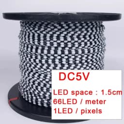 Green Black Wire Full Dream Color LED Strip String Fairy Lights WS2811 RGBIC Addressable Individually 5V Decorate Christmas Tree