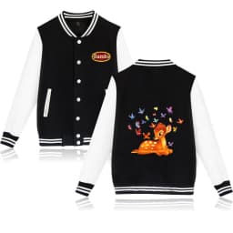 Bambi Varsity Baseball Bomber Jacket Men Women Hip Hop Harajuku Jackets Kids Boys Girls Single Coats