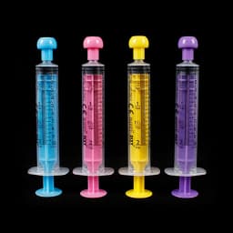 Color straight mouth syringe 5ml 10ml with plastic cap