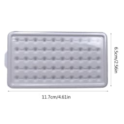 50 Girds Diamond Storage Box Gemstone Jewelry Display Case Show Store Bare Stone Packaging Holder Tray with Lid White Black