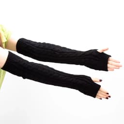 Women's Winter Mitten Knitted Arm Warmers Long Fingerless Gloves Wrist Elbow Oversleeves Soft Girls Clothes Punk Gothic Gloves