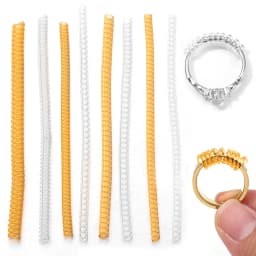 8/10pcs Transparent Spiral Based Ring Tools Spring Coil Ring Size Adjuster Guard Tightener Reducer Resizing Tool For Jewelry