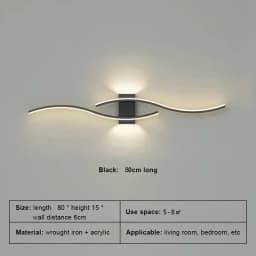 Wall Lamp LED Long Strip 60/80 Wall Sconce Home Decora Living Room Background Restaurant Bedroom Modern Illumination Fixtures