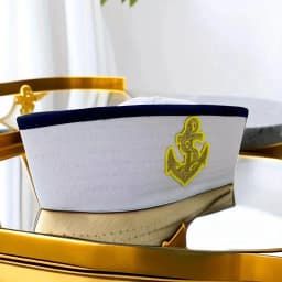 Sailor hat and scarf suit Navy Hat Unisex Captain Hat Navy Marine Hat For cruise lines, adult parties, Navy, cosplay, Outdoor