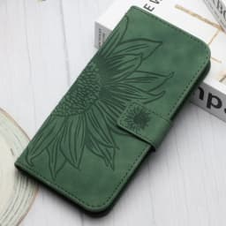 Funda iPhon 14 Wallet Flip Phone Case for iPhone 17 16 15 14 13 12 11 Pro Max 7 8 Plus Cases Sunflower Leather Back Cover Women