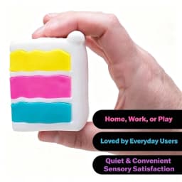 Needoh Peace O' Cake Sensory Toy Soft Non-toxic TPR Stretch Squishy Stress Release Squeeze Toy for Desktop Daily Decompression