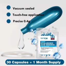 Hyaluronic Acid Deep Moisturizing Capsule Essence, Deep Moisturizing and Brightening Skin Essence (0.4g X 30 Capsules)/Bag - 1 B